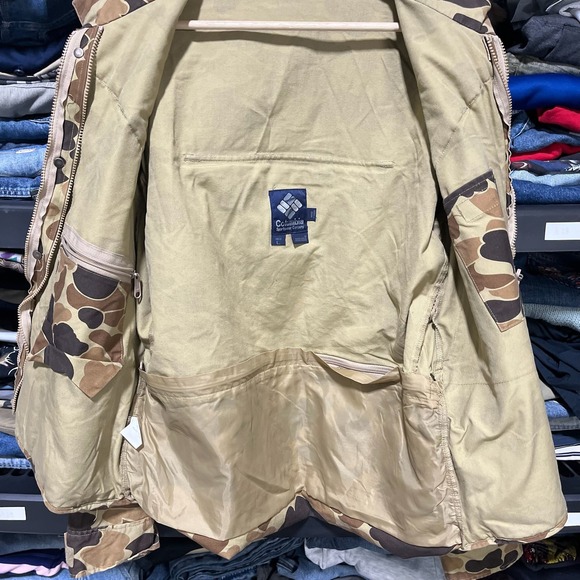 Vintage 90s Columbia Duck Camo Bomber Jacket Mens Large Full Zip Outdoor - Picture 6 of 15